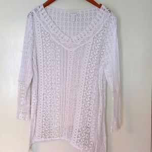 Chico's Crochet Tunic Sweater